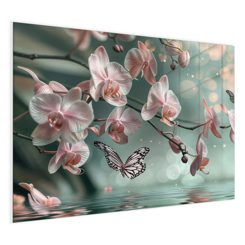Magnettafel - Orchidee am Wasser