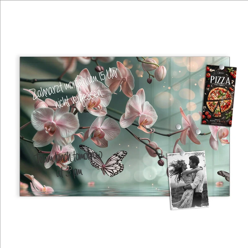 Magnettafel - Orchidee am Wasser