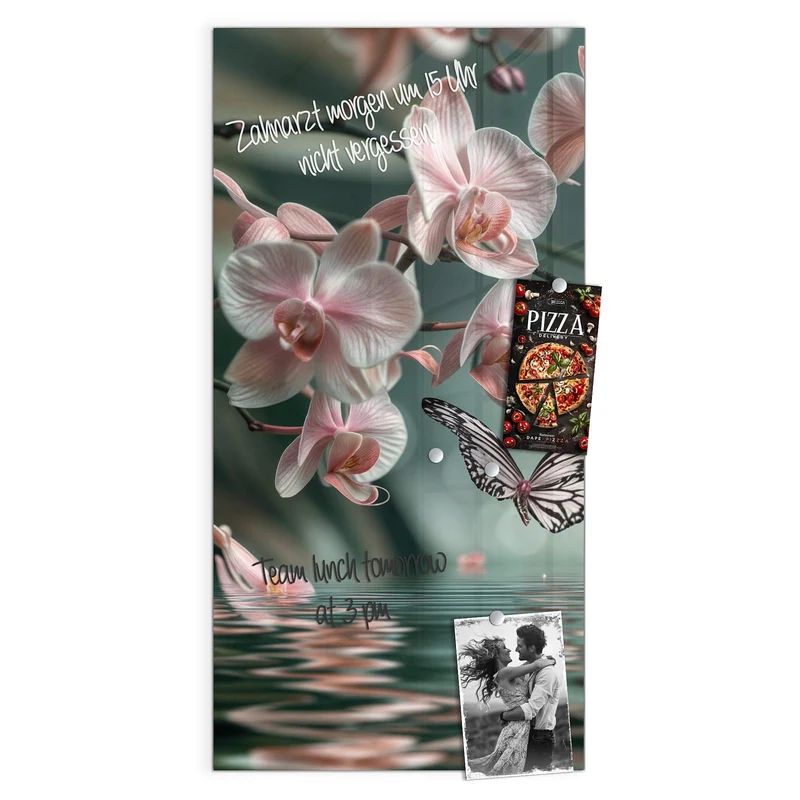 Magnettafel - Orchidee am Wasser