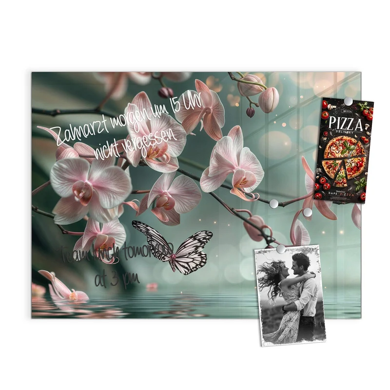 Magnettafel - Orchidee am Wasser