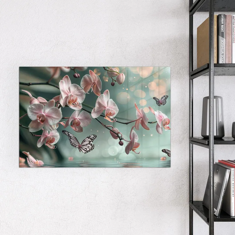 Magnettafel - Orchidee am Wasser