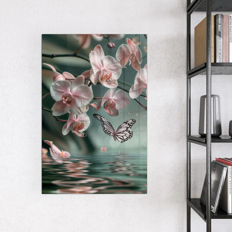 Magnettafel - Orchidee am Wasser