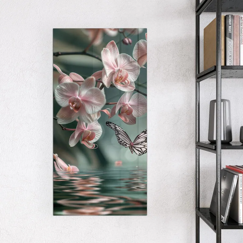 Magnettafel - Orchidee am Wasser
