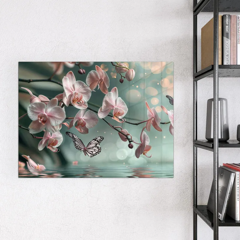 Magnettafel - Orchidee am Wasser