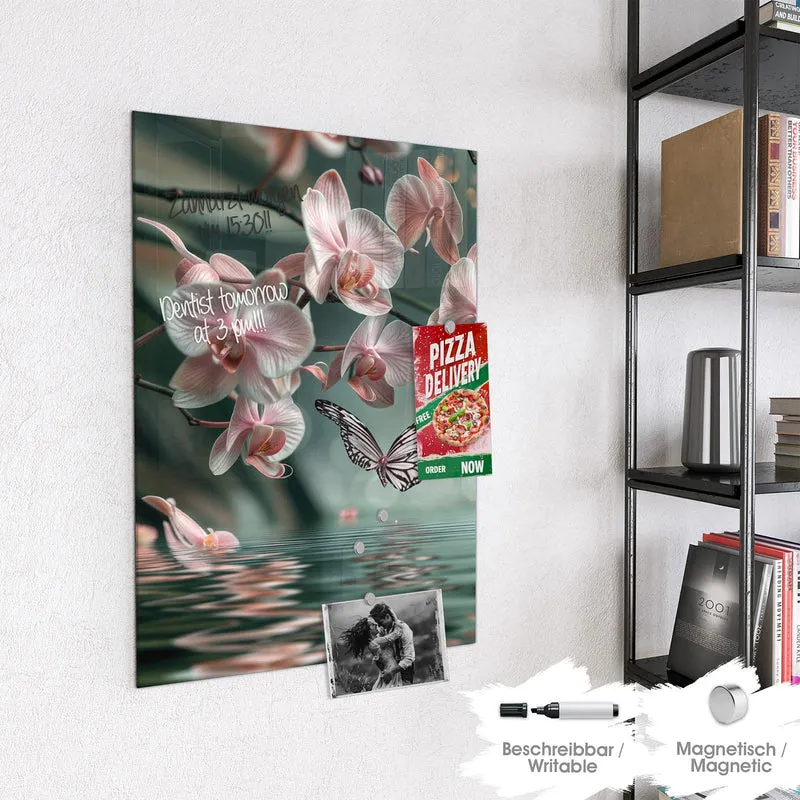 Magnettafel - Orchidee am Wasser