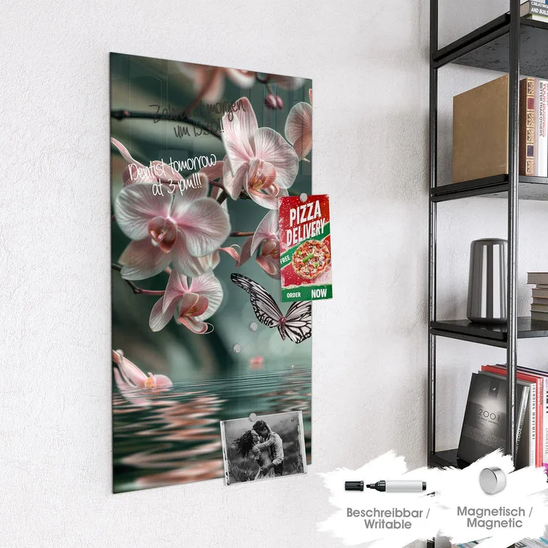 Magnettafel - Orchidee am Wasser