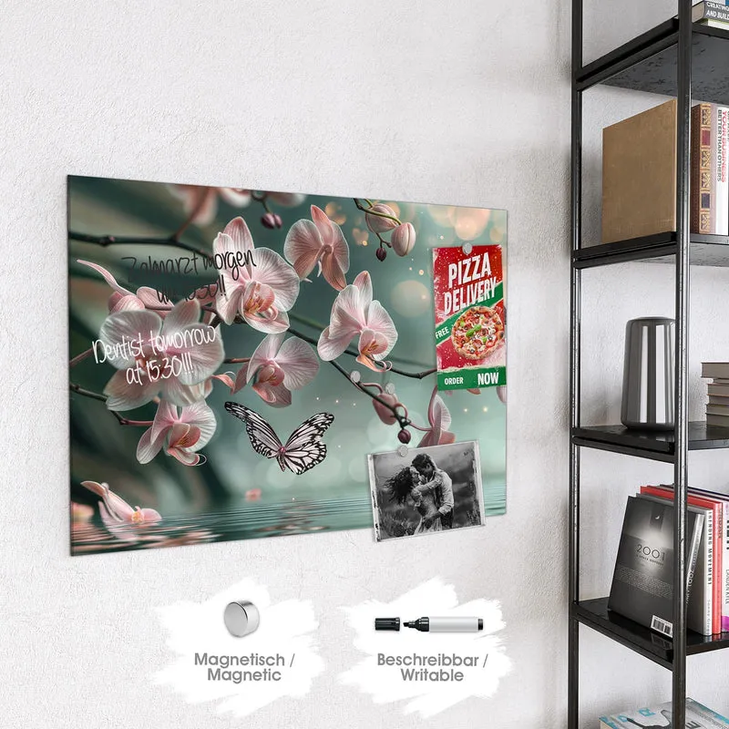 Magnettafel - Orchidee am Wasser