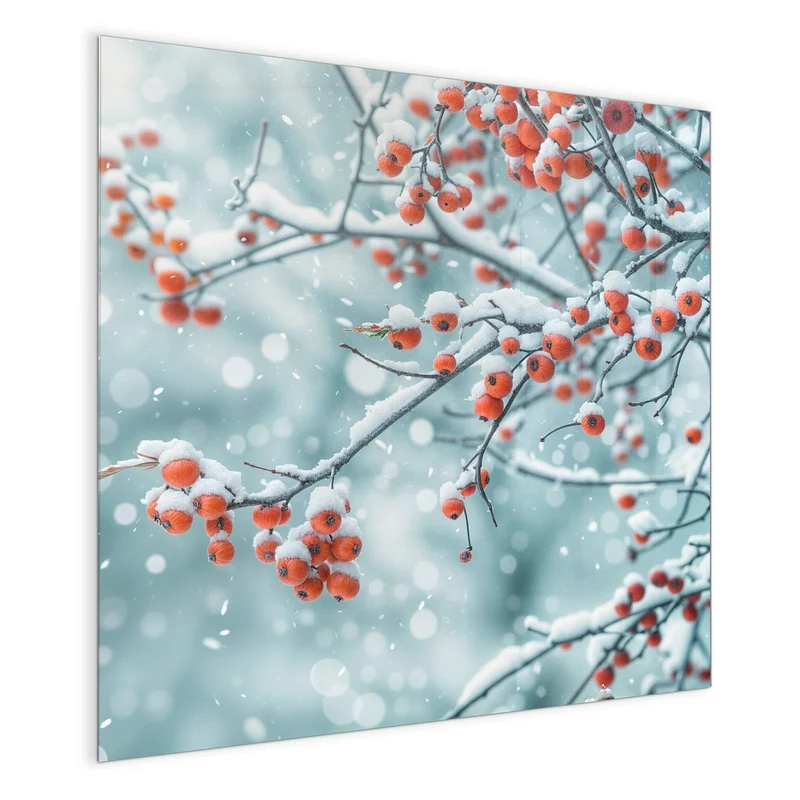 Magnettafel - Beeren im Schnee