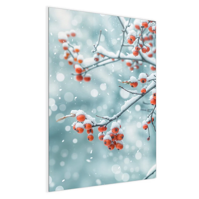 Magnettafel - Beeren im Schnee