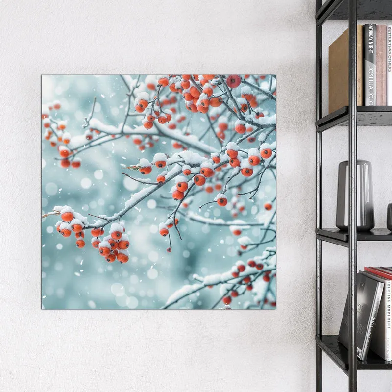 Magnettafel - Beeren im Schnee