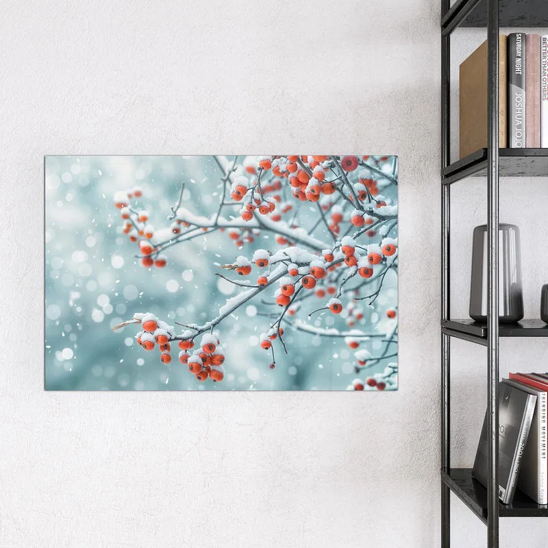Magnettafel - Beeren im Schnee