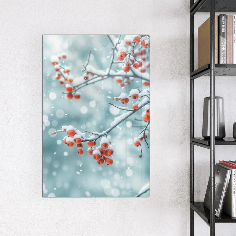 Magnettafel - Beeren im Schnee
