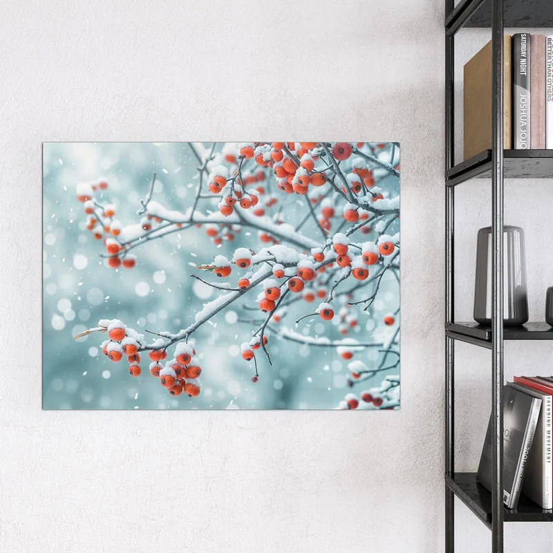 Magnettafel - Beeren im Schnee