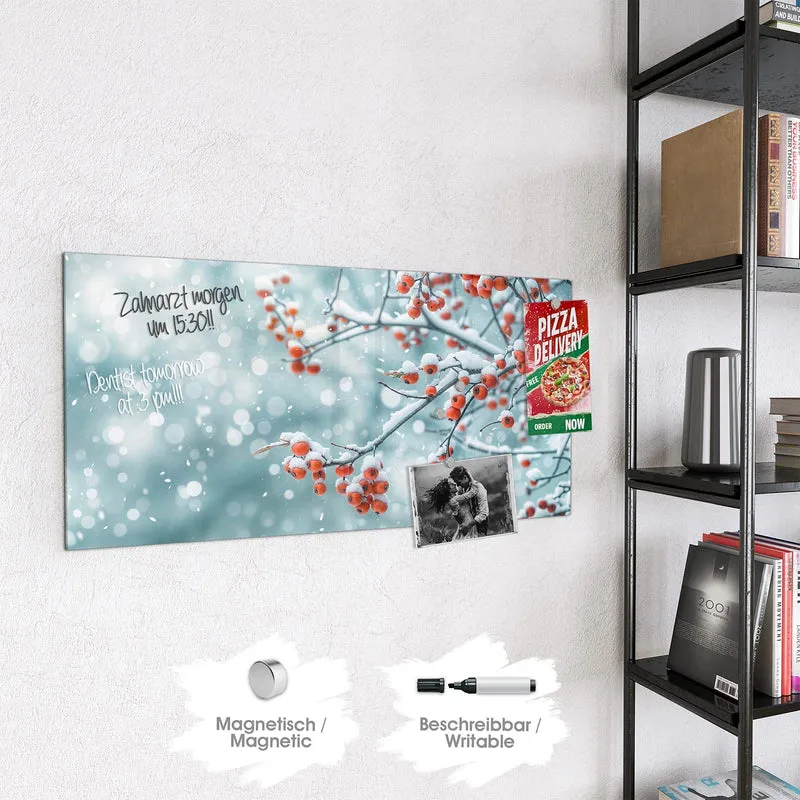 Magnettafel - Beeren im Schnee