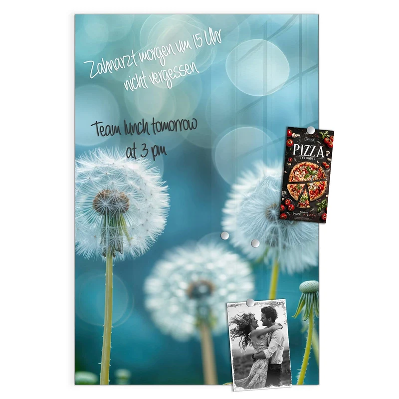 Magnettafel - Pusteblumen in Türkis