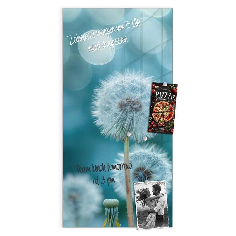 Magnettafel - Pusteblumen in Türkis