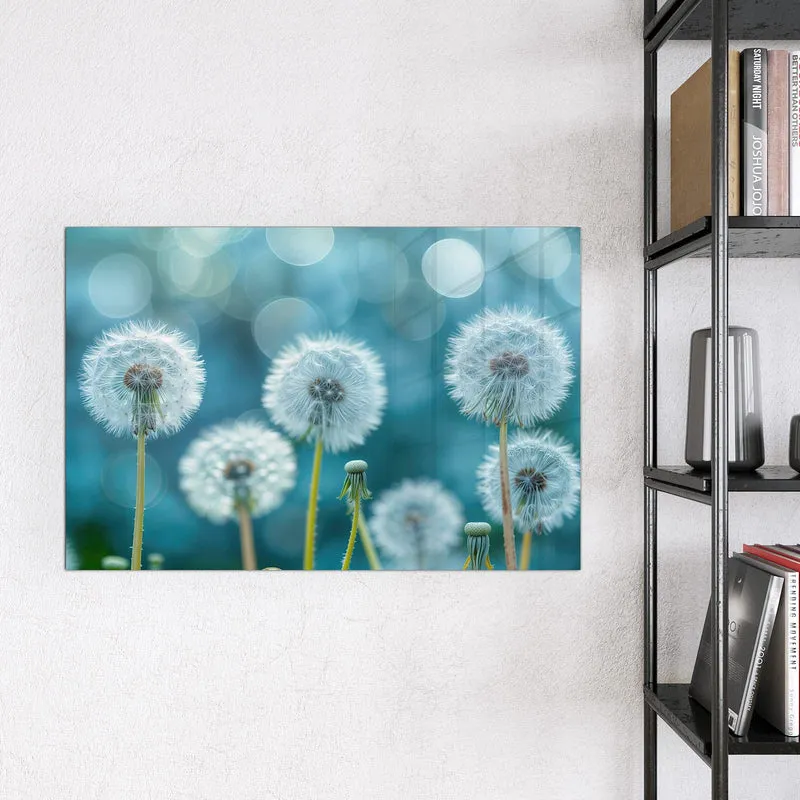 Magnettafel - Pusteblumen in Türkis