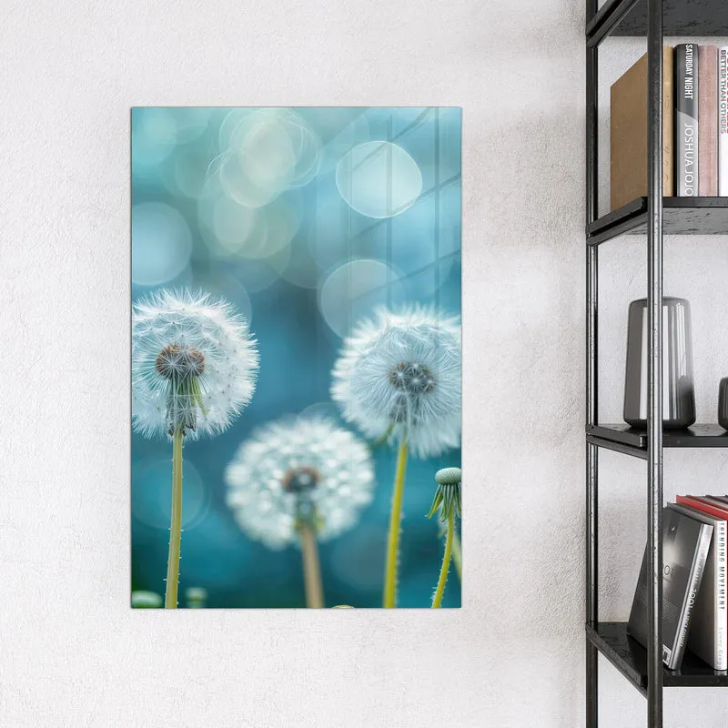 Magnettafel - Pusteblumen in Türkis