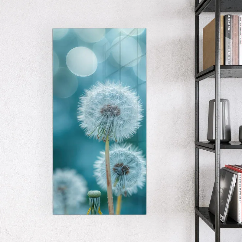 Magnettafel - Pusteblumen in Türkis