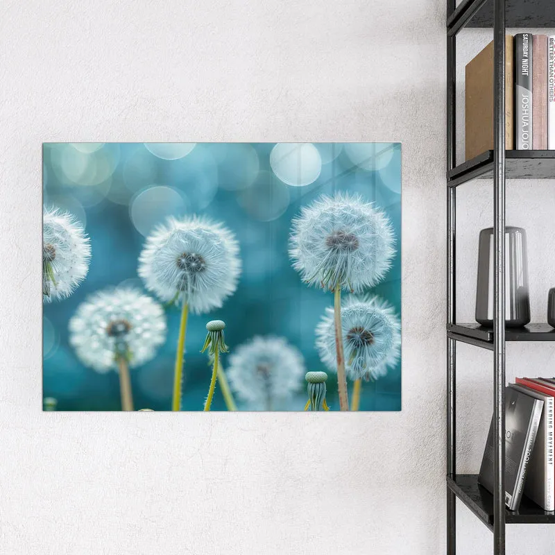 Magnettafel - Pusteblumen in Türkis