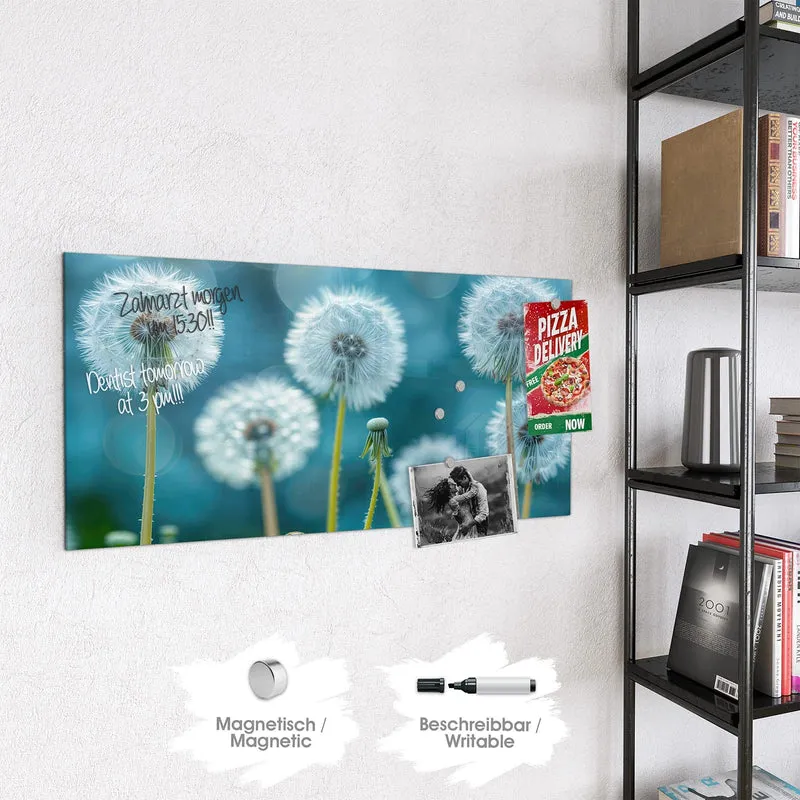 Magnettafel - Pusteblumen in Türkis