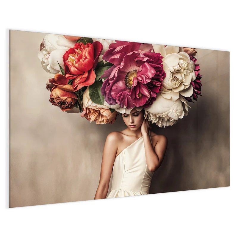 Magnettafel - Frau mit Blumenhut