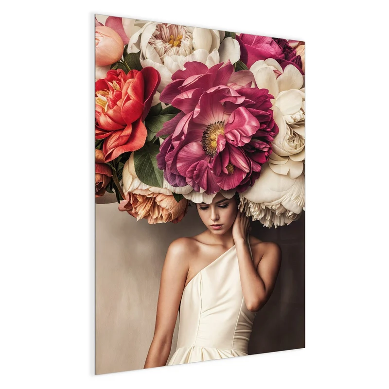 Magnettafel - Frau mit Blumenhut