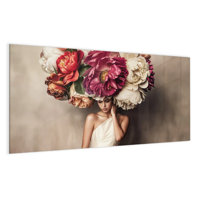 Magnettafel - Frau mit Blumenhut