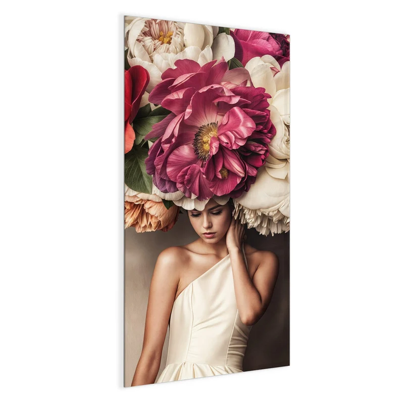 Magnettafel - Frau mit Blumenhut