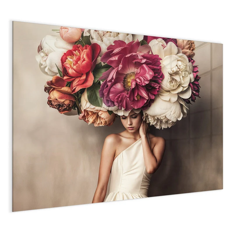 Magnettafel - Frau mit Blumenhut