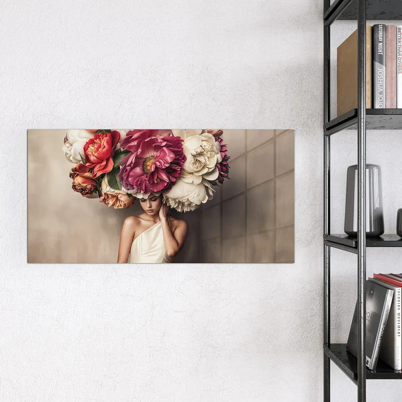 Magnettafel - Frau mit Blumenhut