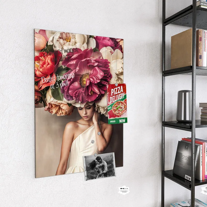 Magnettafel - Frau mit Blumenhut