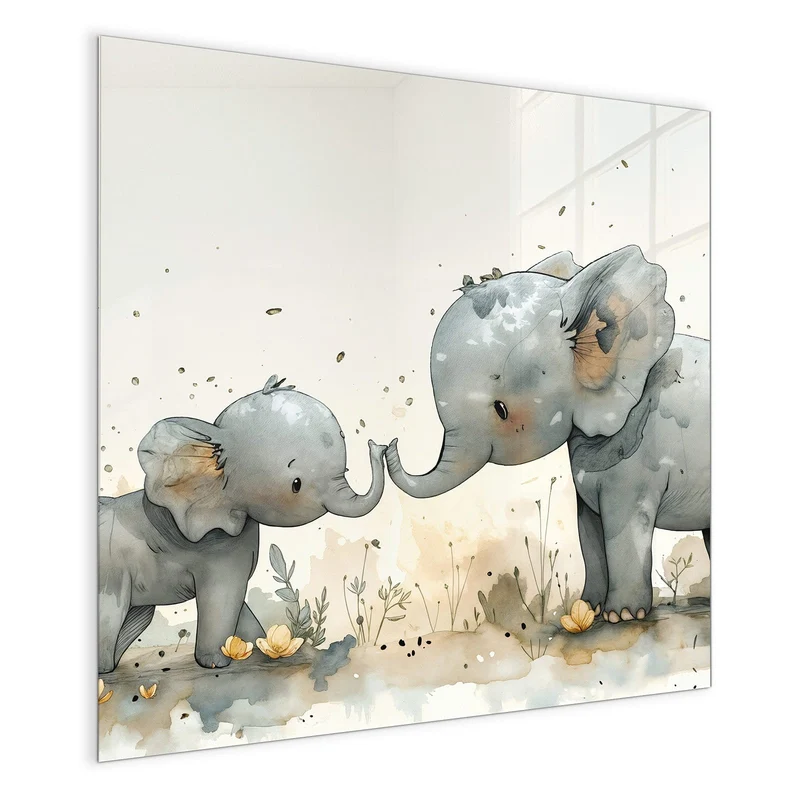 Magnettafel - Elefantenfamilie