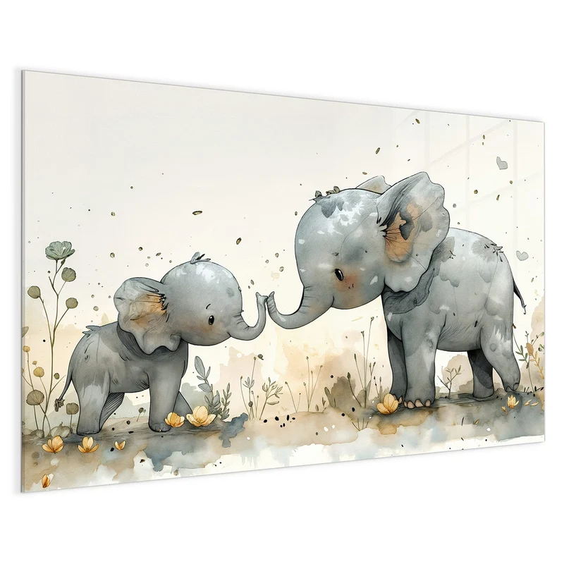 Magnettafel - Elefantenfamilie