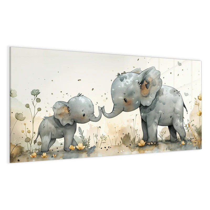 Magnettafel - Elefantenfamilie