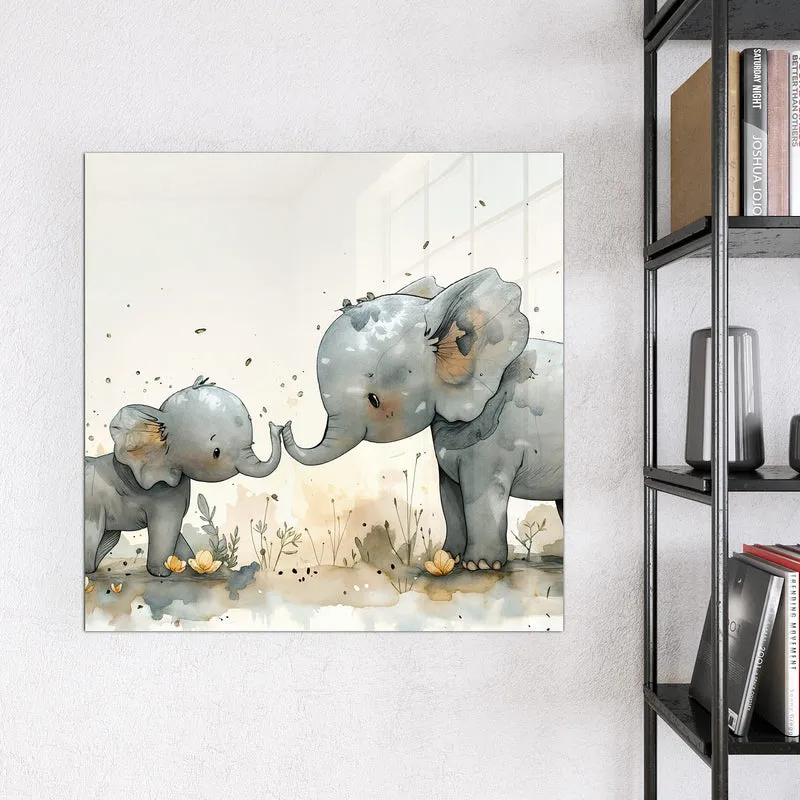 Magnettafel - Elefantenfamilie