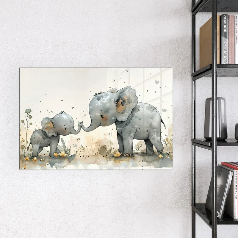 Magnettafel - Elefantenfamilie