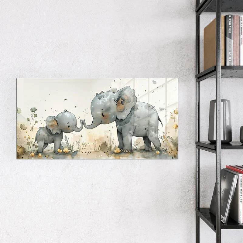 Magnettafel - Elefantenfamilie