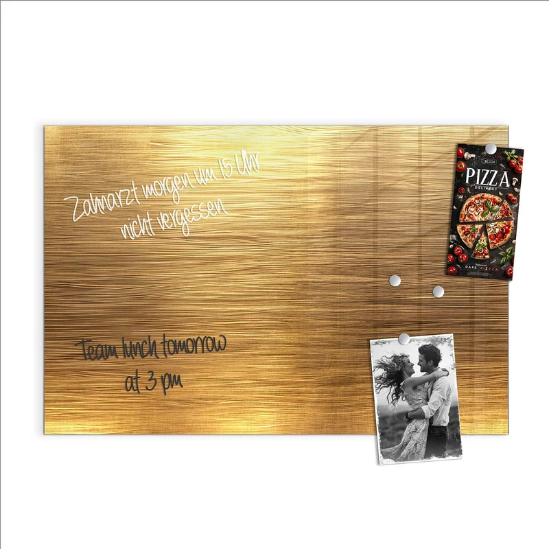Magnettafel - Gebürstetes Gold