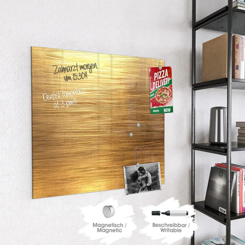 Magnettafel - Gebürstetes Gold