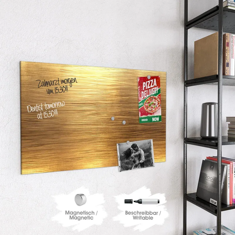 Magnettafel - Gebürstetes Gold