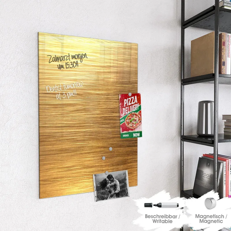 Magnettafel - Gebürstetes Gold