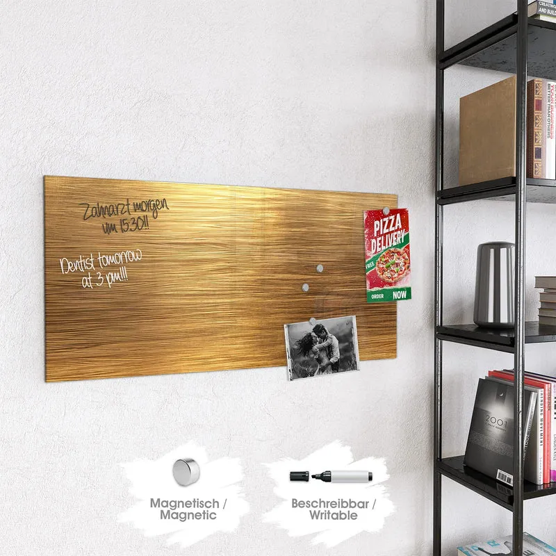 Magnettafel - Gebürstetes Gold