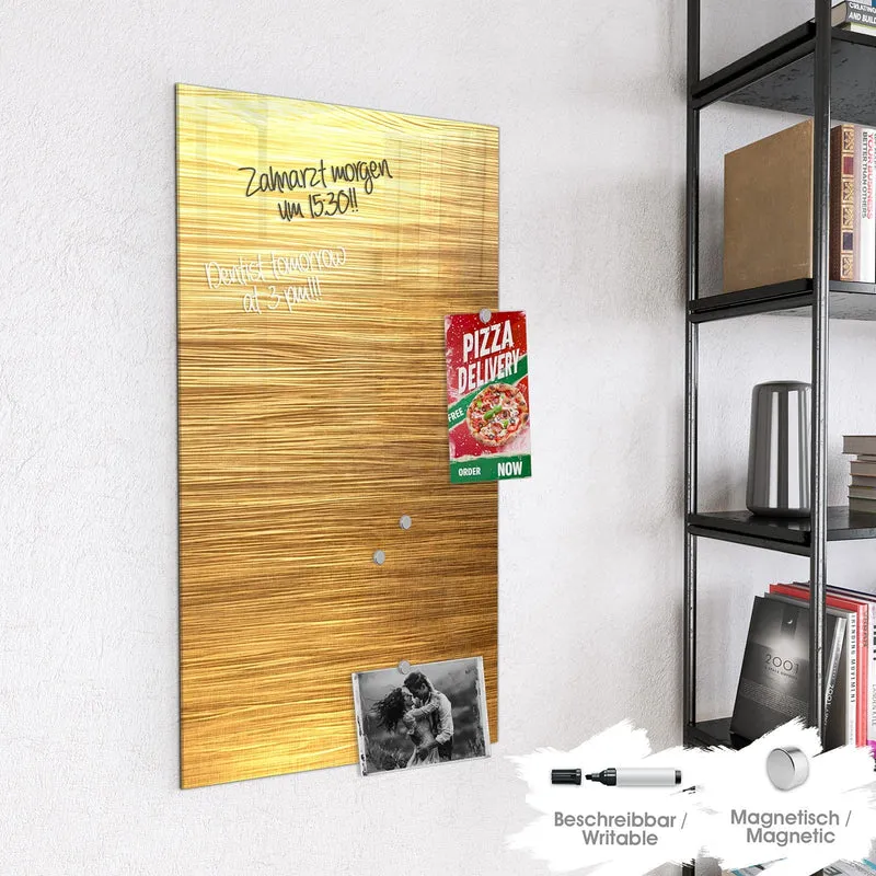 Magnettafel - Gebürstetes Gold