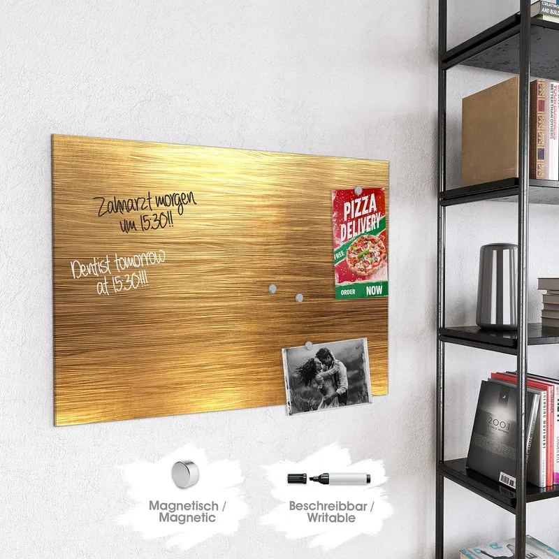 Magnettafel - Gebürstetes Gold