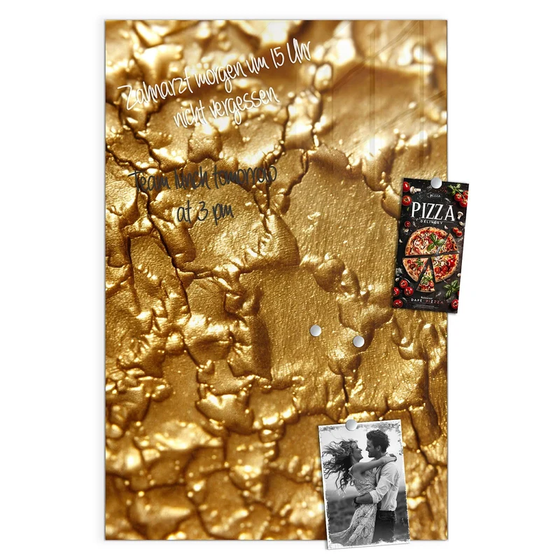 Magnettafel - Rissiges Gold