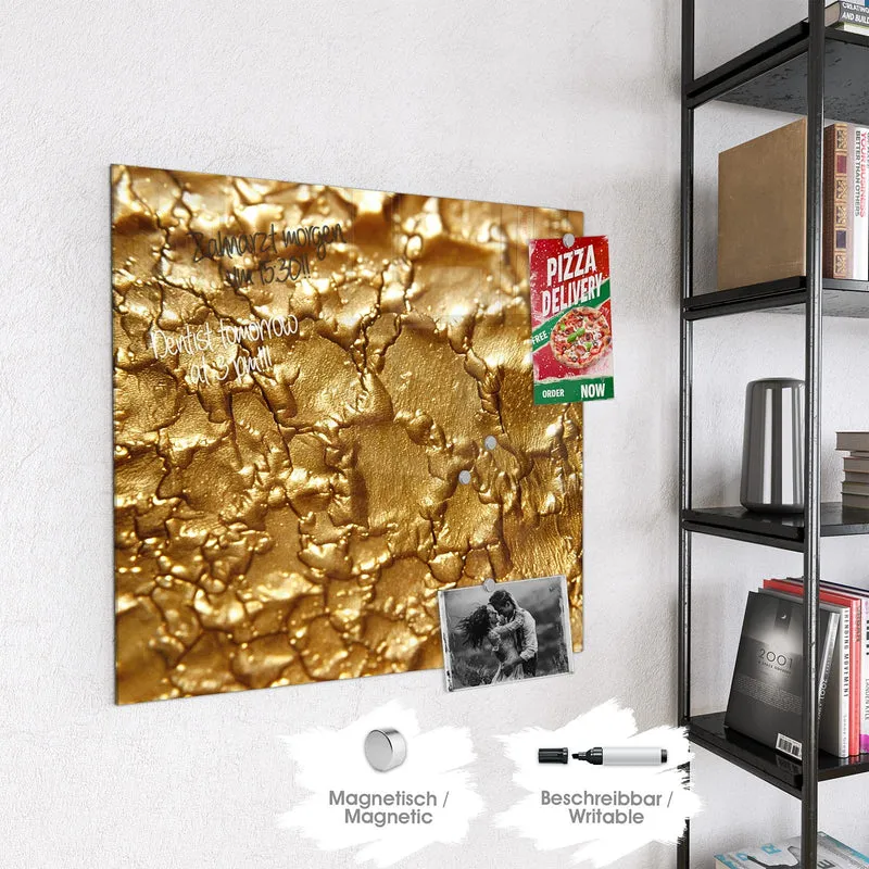 Magnettafel - Rissiges Gold