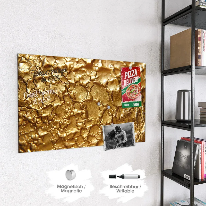 Magnettafel - Rissiges Gold