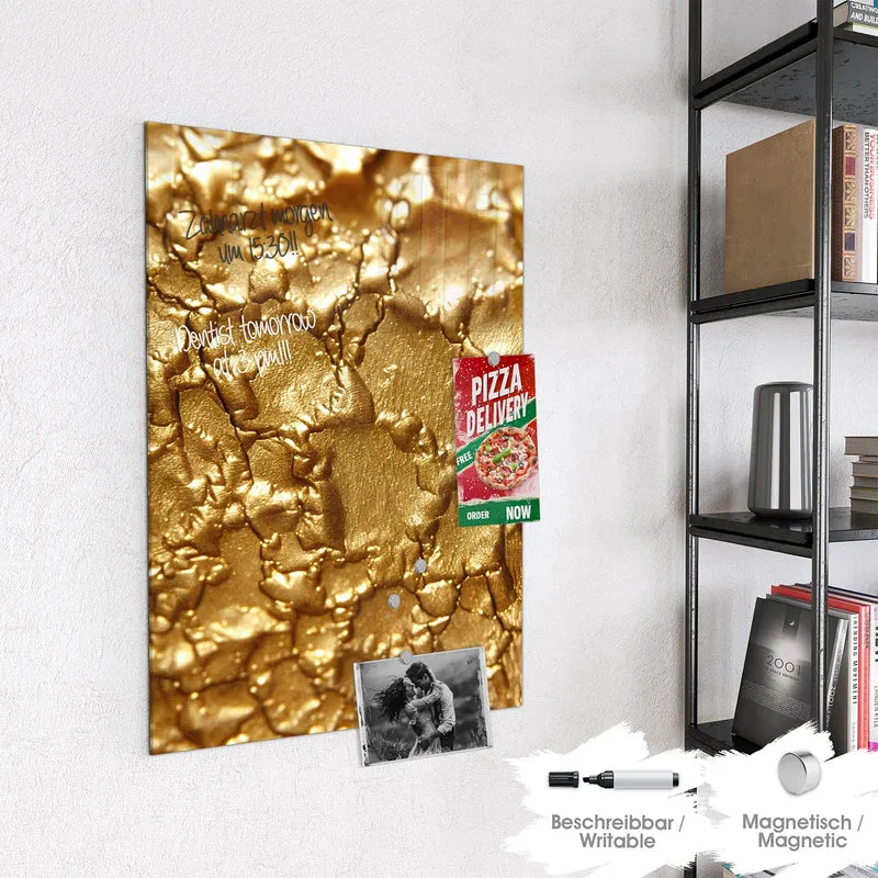 Magnettafel - Rissiges Gold