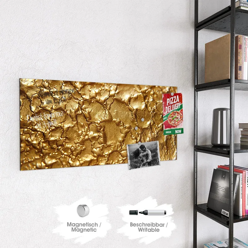 Magnettafel - Rissiges Gold